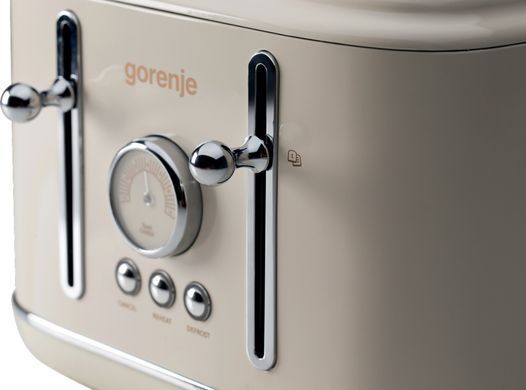 Gorenje Тостер 950Вт, функц. разморозки, автоотключение, пластик + металл, бежевый