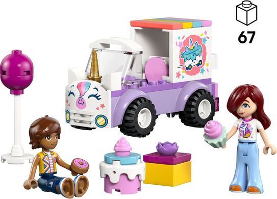 LEGO Конструктор LEGO Friends Автомобіль для доставки тортів з єдинорогами 42675 фото