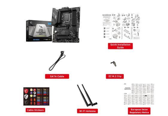 MSI Материнcька плата MAG B760 TOMAHAWK WIFI s1700 B760 4xDDR5 M.2 HDMI DP WiFi BT ATX 911-7D96-024 фото