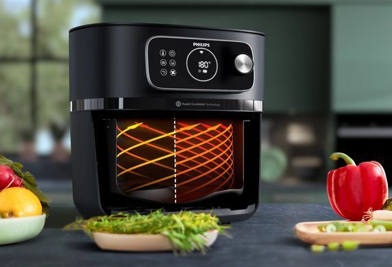 Philips Мультипіч Ovi Combi Connected, 2200Вт, чаша-8.3л, механічне керув., 22 авто. програм, пластик, чорний HD9876/90 фото