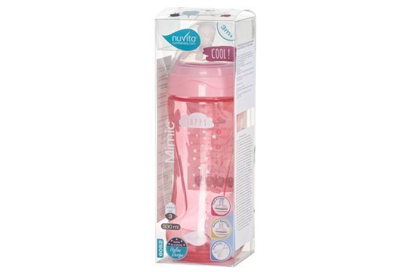 Nuvita Детская бутылочка 6052 Mimic Cool 330мл 4+ Антиколиковая розовая NV6052PINK фото