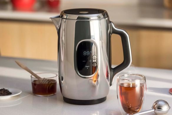 Tefal Електрочайник Majestuo 1.5л, з подвійними стінками, 9 темп.реж, підтримка температури, сенсорне управління, нержавіюча сталь KI883D10 фото