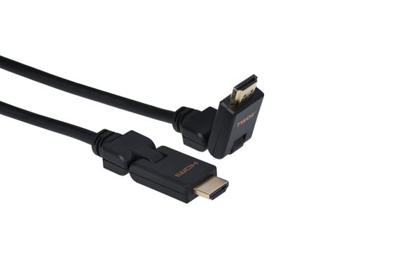Кабель 2Е HDMI 1.4 (AM/AM), Slim 180 degree, High Speed, Alumium, black, 2m - купити в інтернет-магазині Coolbaba Toys