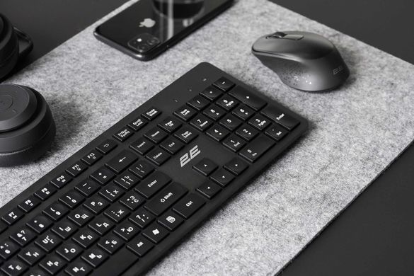 2E Комплект клавіатура та миша MK420 WL, EN/UK/RU, чорний 2E-MK420WB фото