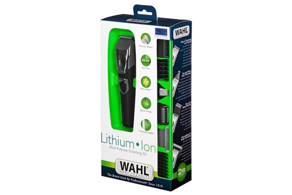 Moser Набір для стрижки WAHL Multi Purpose Grooming Kit, для бороди і голови, мережа+акум., роторний мотор, насадок-12, сталь, чорний 09854-616 фото