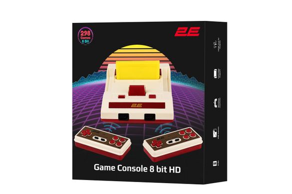 Ігрова консоль 2Е 8bit HDMI (2 бездротових геймпада, 298 ігор) 2E8BHDWS288 фото