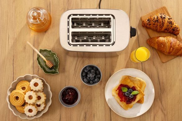 Gorenje Тостер 800Вт, підігрів, розморожування, пластик, сріблястий