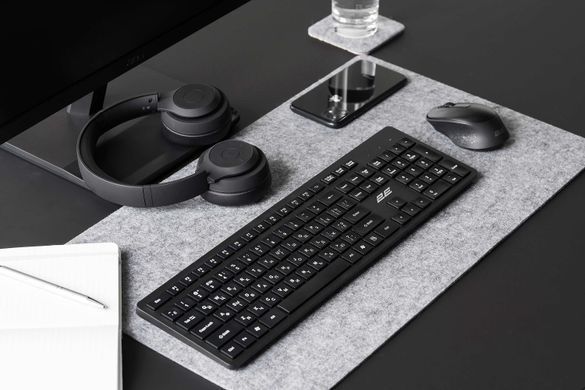 2E Комплект клавіатура та миша MK420 WL, EN/UK/RU, чорний 2E-MK420WB фото