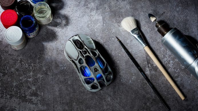 GravaStar Миша Mercury M1 Pro, magnesium alloy body, BT/WL/USB-A, RGB, Battle-Worn GRAVASTARM1PRO_WSM фото