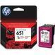 Картридж HP No.651 DJ Ink Advantage 5575/5645/OfficeJet 202 Tri-color (300 стор)