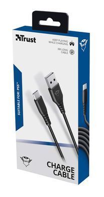 Trust Кабель USB-C > Lightning заряджання/синхронізації GXT 226 FOR PS5 3м, Type-C, черный 24168_TRUST фото