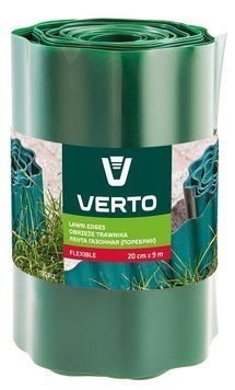 Verto Стрічка газонна, бордюрна, 20см x 9м, зелена 15G512 фото