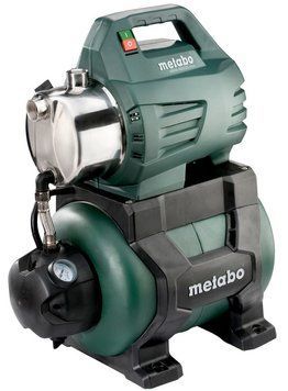 Metabo Насосная станция HWW 4500/25 Inox, 1300 Вт, 4.5 куба/час, высота подачи 48м, всасывание до 8 м, ресивер 24л, 17.1 кг 600972000 фото