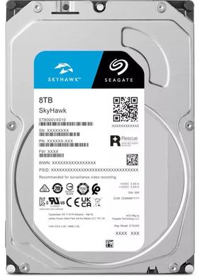 Seagate Жесткий диск 8TB 3.5" 256MB SATA SkyHawk ST8000VX010 фото