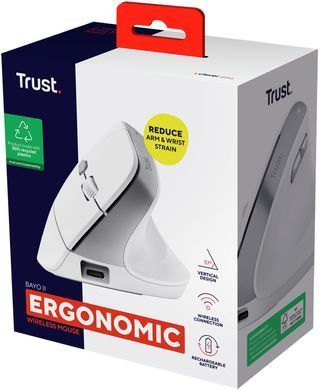 Trust Миша Trust Bayo II Ergonomic, WL, білий 25398_TRUST фото
