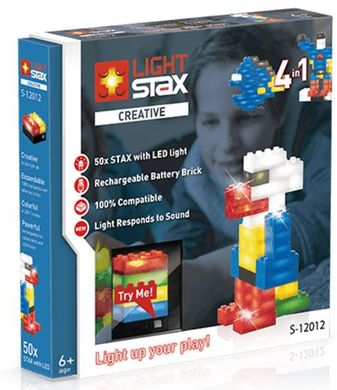 Конструктор LIGHT STAX з LED підсвічуванням Creative 4в1 реакція на звук світлом LS-S12012 фото