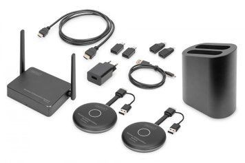 Digitus Система для презентацій Click & Present Pro - Wireless Collaboration System HDMI, 2xTX, 1xRX DS-55317 фото