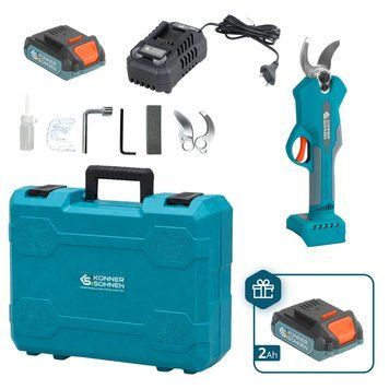 K&ouml;nner & S&ouml;hnen Cordless secateurs Konner&Sohnen KS CPS20V-32 Case PLUS 20V battery 2x2A&middot;h d 15-32mm ZP case 0.89kg KSCPS20V-32CASEPLUS фото