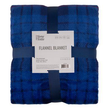 ARDESTO Плед Ardesto Flannel 160х200см, 100% поліестер, клітинка, синій