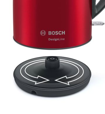 Електрочайник Bosch, 1.7л, метал, червоний TWK3P424 фото