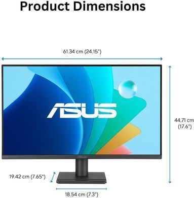 ASUS Монітор 27" VA279HG D-Sub, HDMI, Audio, IPS, 120Hz, 1ms, sRGB 99%, AdaptiveSync 90LM04J1-B02371 фото