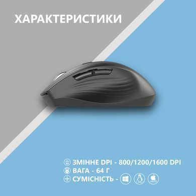 2E Мышь MF250 Silent WL Black 2E-MF250WBK фото