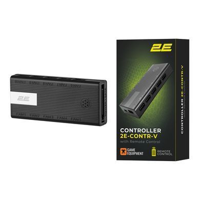 2E Gaming Контролер 2E GAMING CONTR-V ARGB 10 fans 4pin, SATA +5V 3pin, пульт 2E-CONTR-V фото