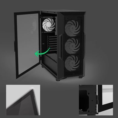 Zalman Корпус I3 Neo ARGB V2 без БП, 2xUSB3.0, 1x Type C, 4x120мм ARGB, VGA 355мм, LCS ready, TG Side Panel, ATX, чёрный I3NEOARGBV2BLACK фото