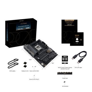 ASUS Материнcька плата PROART B650-CREATOR sAM5 B650 4xDDR5 M.2 HDMI DP ATX 90MB1C40-M0EAY0 фото