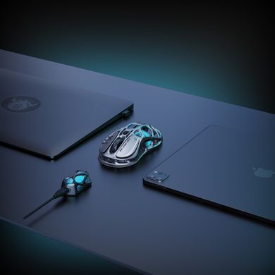 GravaStar Мышь Mercury M1 Pro, magnesium alloy body, BT/WL/USB-A, RGB, Gunmetal Gray GRAVASTARM1PRO_GRY фото