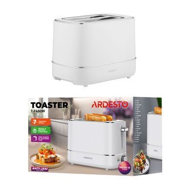 ARDESTO Тостер T-F420B, 800Вт, пластик, 2 слоти, білий