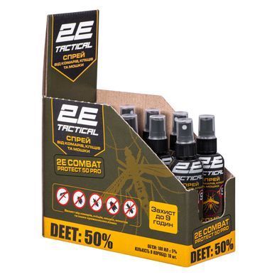 2E Спрей від комарів, кліщів та мошки Combat Protect 50 Pro, 100 мл