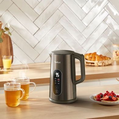 Tefal electric kettle Selection, 1.7L, double-walled, 9 tempr.conditions, bronze KI871FE0 фото