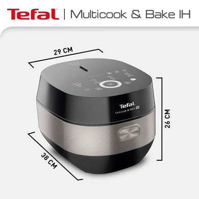 Мультиварка Tefal Multicook & Bake IH, 1500Вт, чаша-5л, кнопочное управл., пластик/металл, черн-металл RK908A34 фото