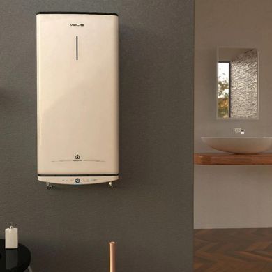 Ariston Водонагрівач електричний Ariston VELIS PRO 50 EU плаский, слім, 50л, 2*1,5 кВт, емал. нагр. ел, ун. монтаж, ел. кер-ня, B, білий
