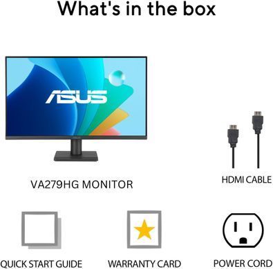 ASUS Монітор 27" VA279HG D-Sub, HDMI, Audio, IPS, 120Hz, 1ms, sRGB 99%, AdaptiveSync 90LM04J1-B02371 фото