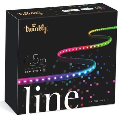Smart LED Twinkly Line RGB, подовжувач TWL100STW-BEU 1,5м, Gen II, IP20, кабель чорний TWL100ADP-B фото
