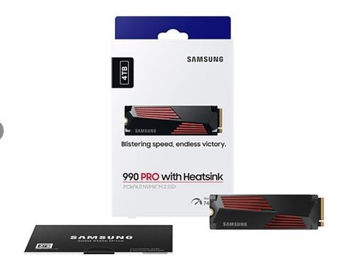 Samsung Накопичувач SSD Samsung M.2 4TB PCIe 4.0 990PRO + радіатор MZ-V9P4T0GW фото