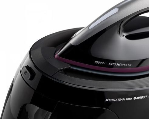 Gorenje Утюг-парогенератор, 3000Вт, 1500мл, паровой удар -160гр, дисплей, керам. подошва, черный SGD3000BKV фото