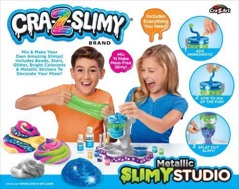 Cra-Z-Art Cra-Z-Art Metallic Slimy Studio Slime, set 21pcs 60016CRA фото