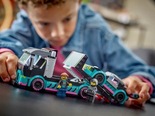 LEGO Конструктор City Автомобиль для гонки и автовоз 60406 фото