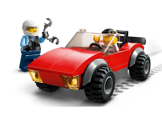 Конструктор LEGO City Переслідування автомобіля на поліцейському мотоциклі 60392 фото