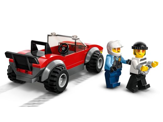 Конструктор LEGO City Преследование автомобиля на полицейском мотоцикле 60392 фото