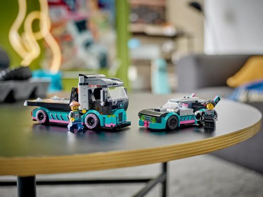 LEGO Конструктор City Автомобиль для гонки и автовоз 60406 фото