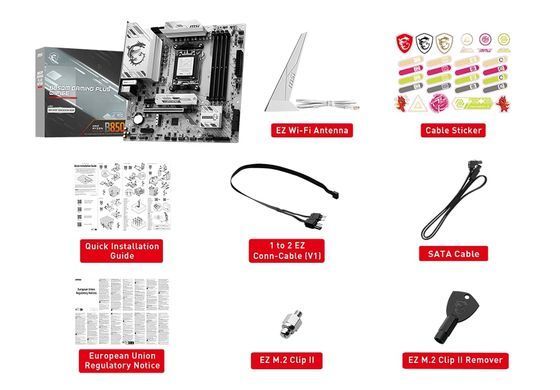 MSI Материнcкая плата B850M GAMING PLUS WIFI6E sAM5 B850 4xDDR5 M.2 HDMI DP WiFi BT mATX 911-7E81-002 фото