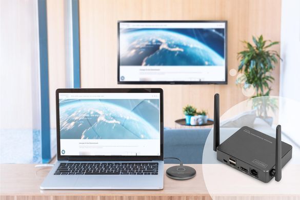 Digitus Система для презентацій Click & Present Pro - Wireless Collaboration System HDMI, 2xTX, 1xRX DS-55317 фото