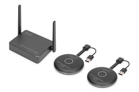 Digitus Система для презентацій Click & Present Pro - Wireless Collaboration System HDMI, 2xTX, 1xRX DS-55317 фото
