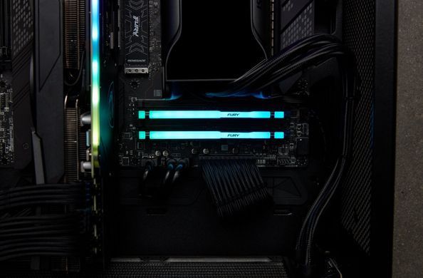 Kingston Память для ПК DDR5 5600 16GB KIT (8GBx2) FURY Beast RGB KF556C40BBAK2-16 фото
