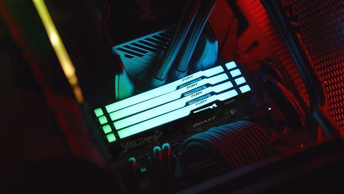 Kingston Память для ПК DDR5 5600 16GB KIT (8GBx2) FURY Beast RGB KF556C40BBAK2-16 фото