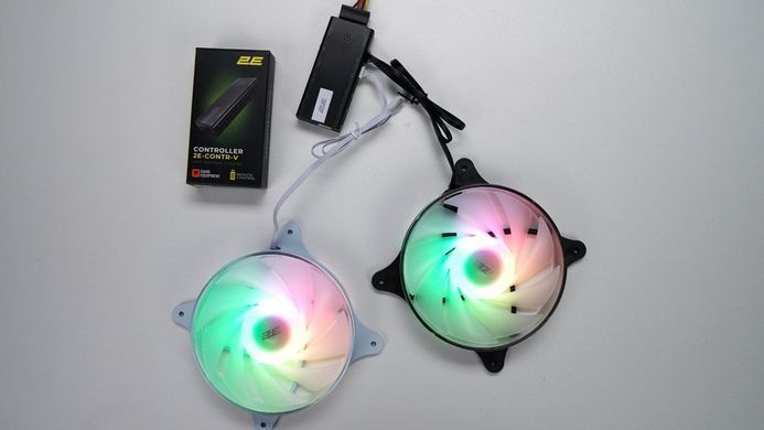 2E Gaming Контролер 2E GAMING CONTR-V ARGB 10 fans 4pin, SATA +5V 3pin, пульт 2E-CONTR-V фото